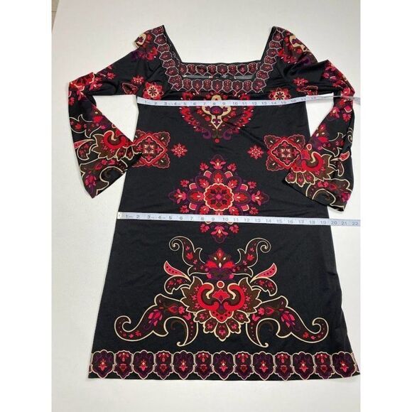 INC International Concepts Black Red Slinky Dress Medium - Picture 6 of 8